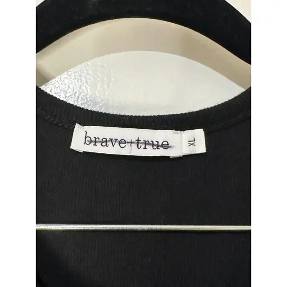 Brave + True Daphne Striped Sleeveless Crew Neck Maxi Dress Black Size XL NWOT - Picture 10 of 16